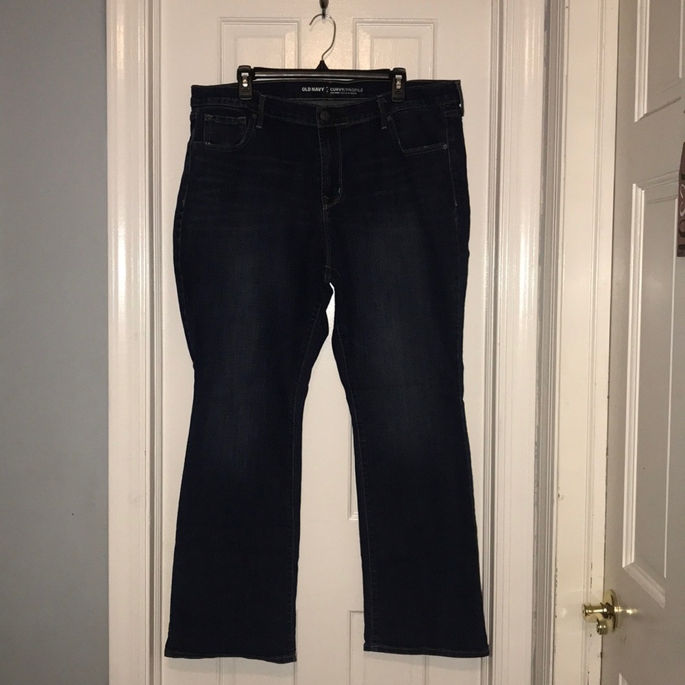 Old Navy dark denim boot cut jeans